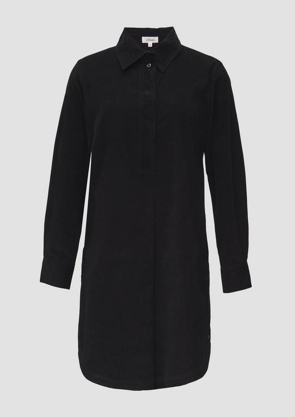 s.Oliver Hemdblusenkleid aus Feincord mit seitlichen Eingrifftaschen