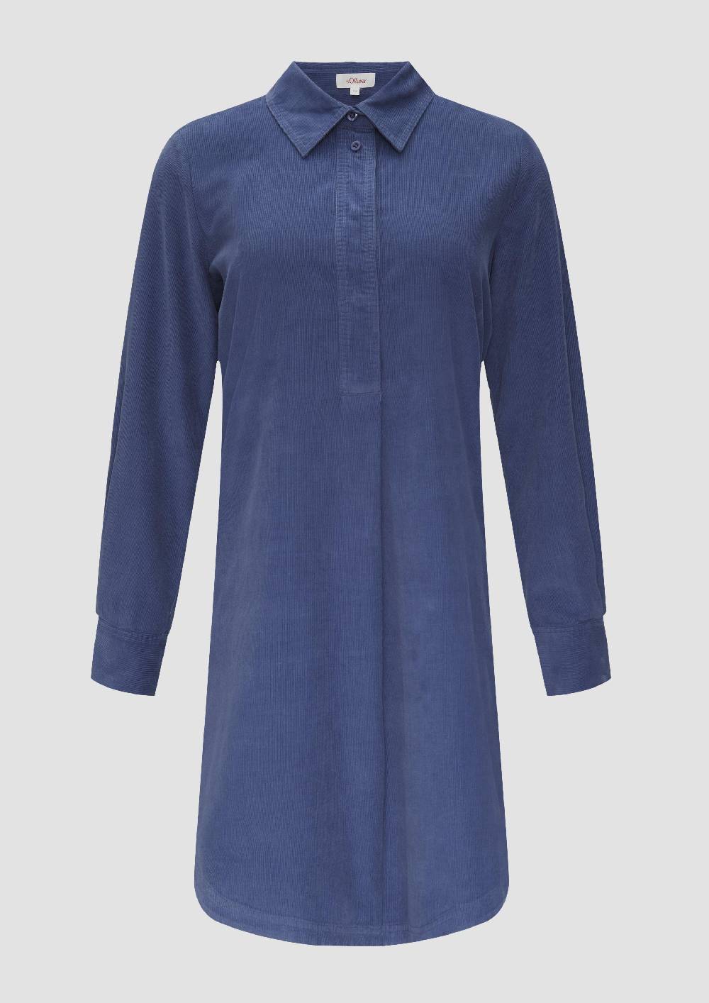 S.Oliver Hemdblusenkleid Aus Feincord Mit Seitlichen Eingrifftaschen