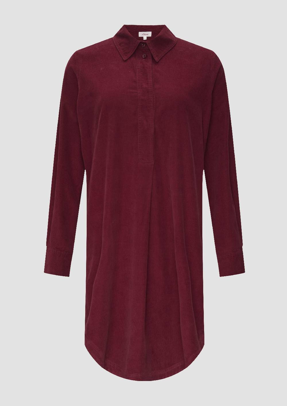 S.Oliver Hemdblusenkleid Aus Feincord Mit Seitlichen Eingrifftaschen
