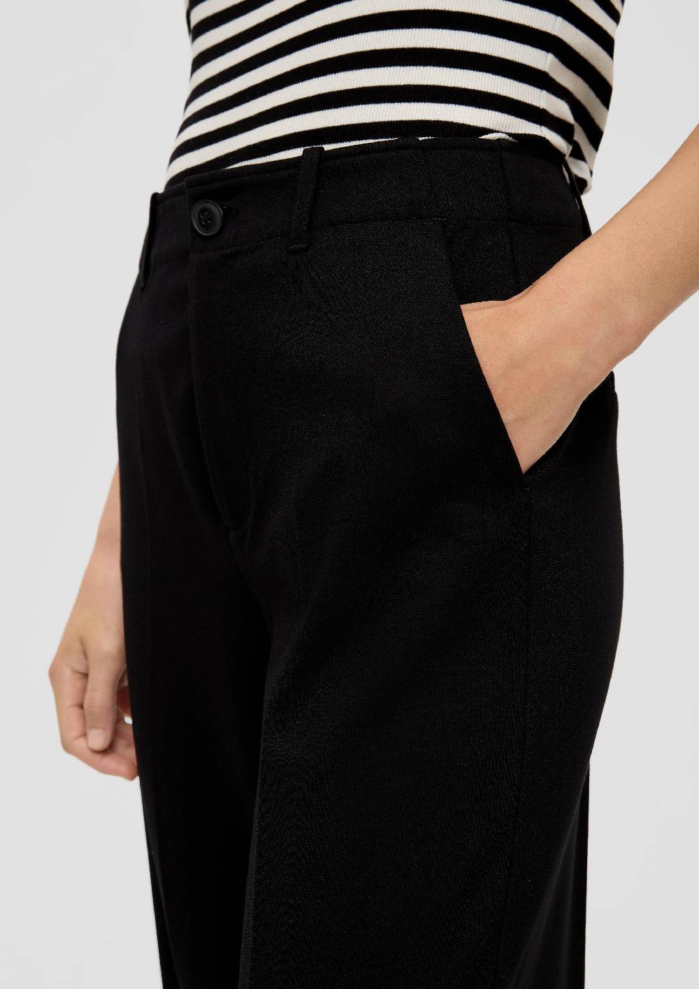 S.Oliver Hose Aus Interlockjersey Mit Twillstruktur Und Wide Leg