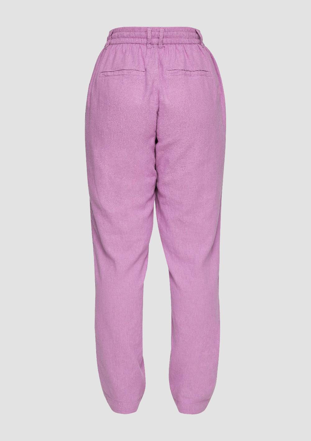 S.Oliver Hose Aus Leinenmix Mit Elastikbund Und Schmal Zulaufendem Bein