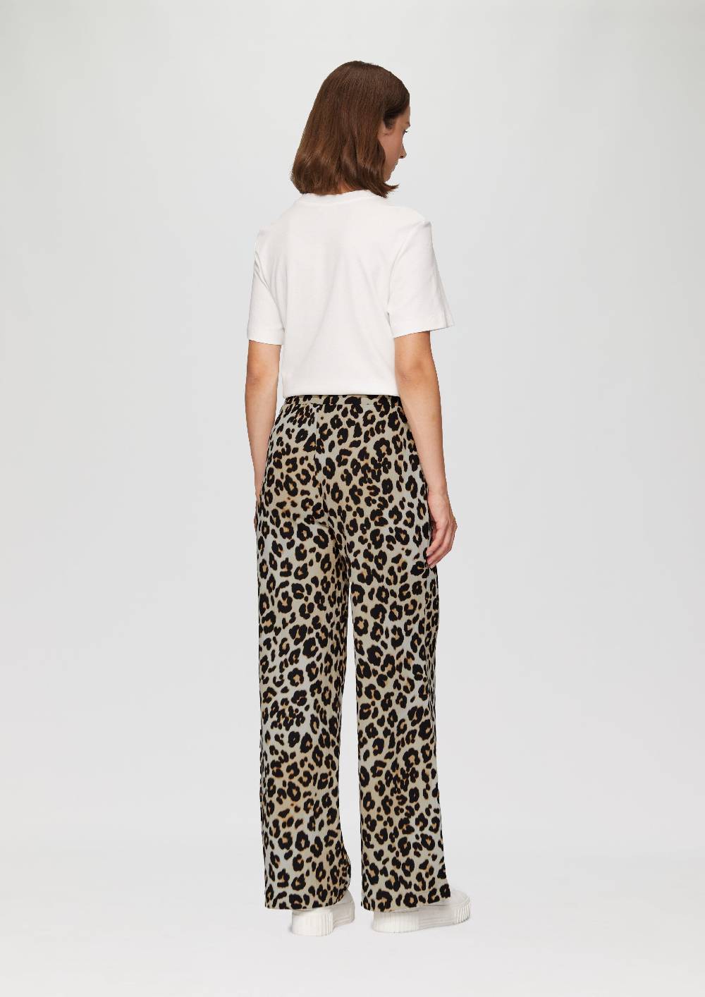 S.Oliver Hose Mit Wide Leg Aus Strukturiertem Jersey