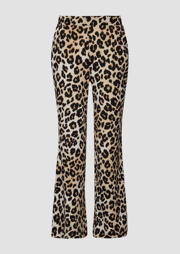 s.Oliver Hose mit Wide Leg aus strukturiertem Jersey