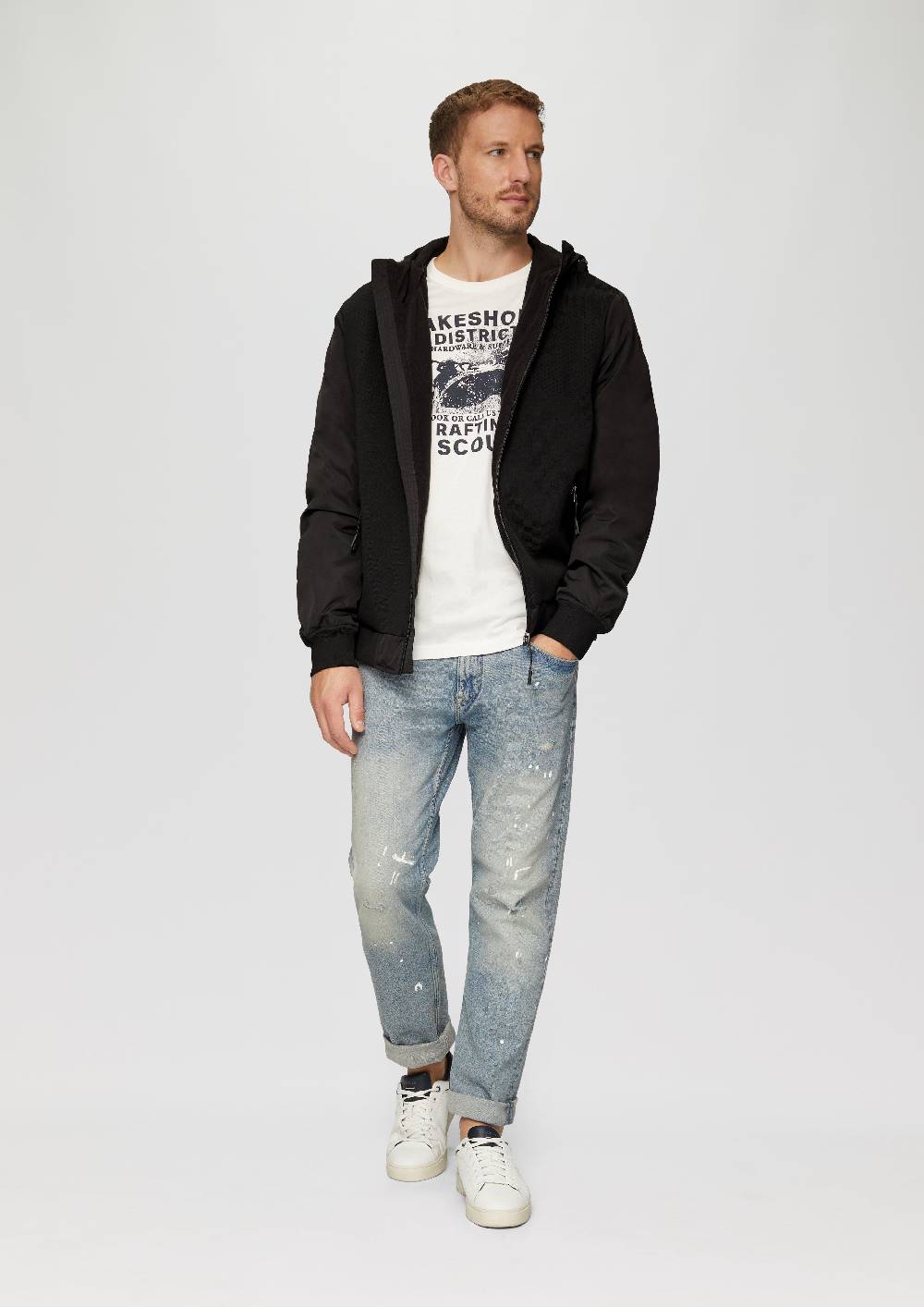 S.Oliver Jacke Mit Innovativem Materialmix Und Kapuze