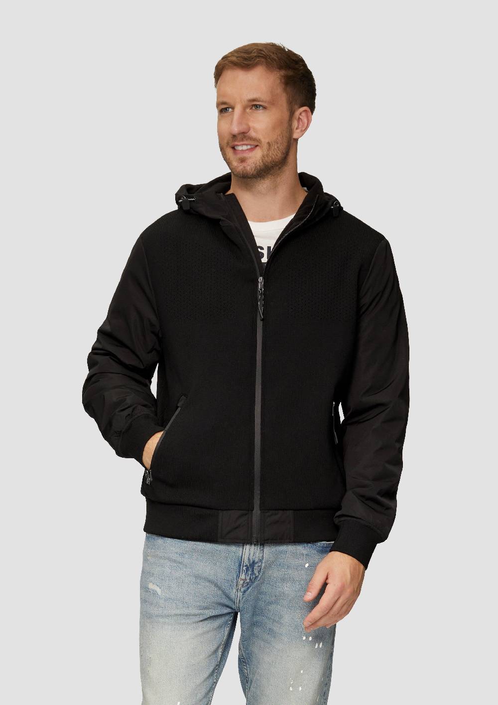 S.Oliver Jacke Mit Innovativem Materialmix Und Kapuze