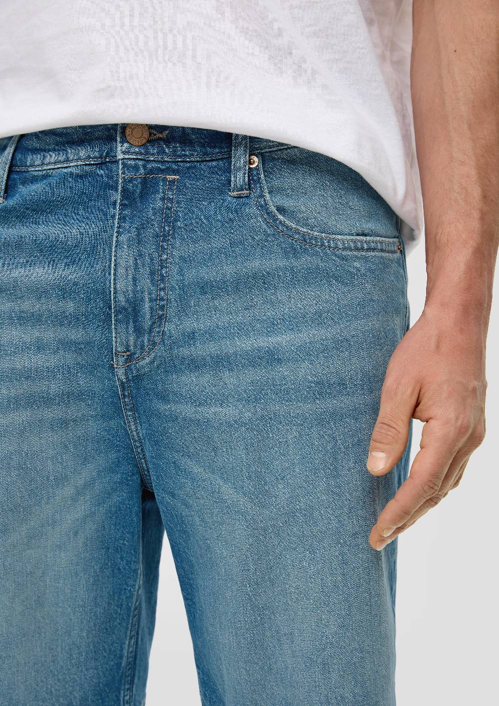 S.Oliver Jeans-Bermuda / Regular Fit / High Rise / Straight Leg