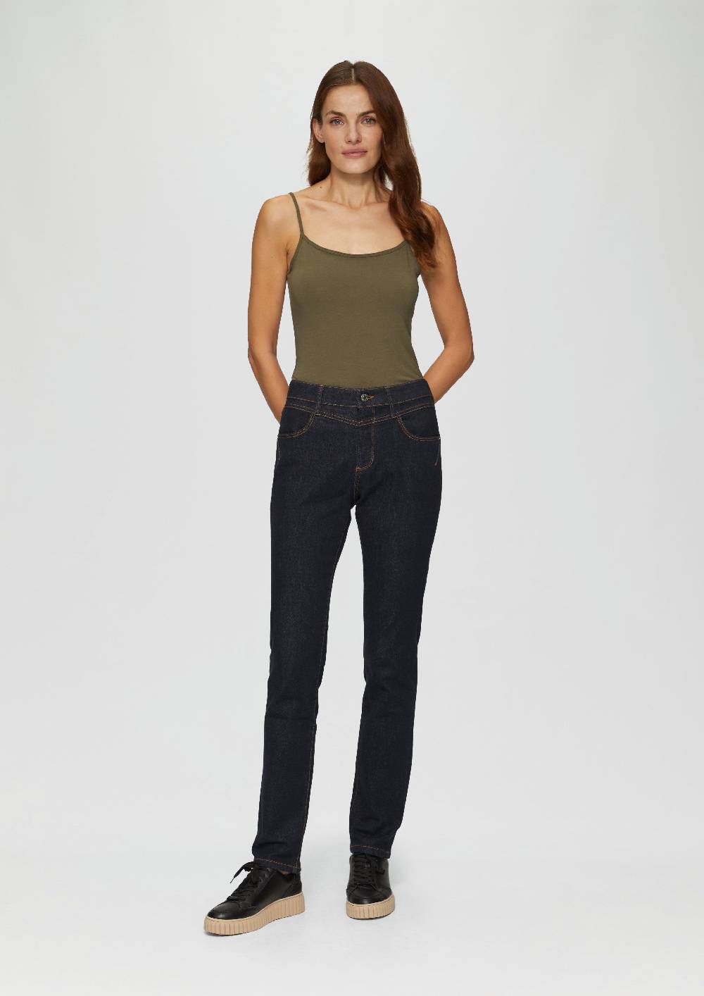 S.Oliver Jeans Betsy / Slim Fit / Mid Rise / Slim Leg / Rinsed Washed