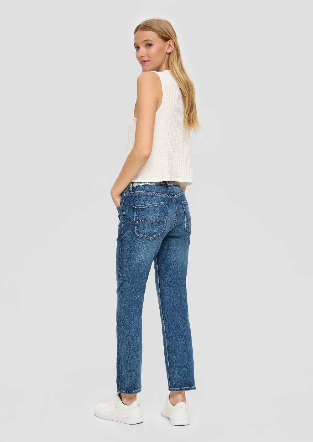 S.Oliver Jeans Catie / High Rise / Straight Leg / Folien-Print