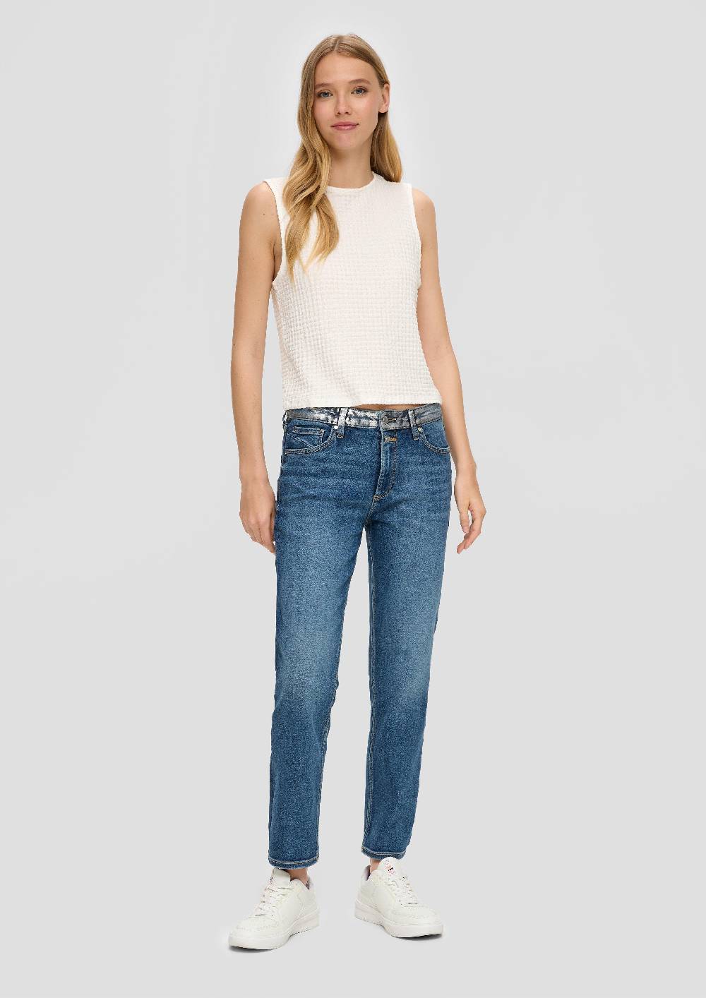 S.Oliver Jeans Catie / High Rise / Straight Leg / Folien-Print