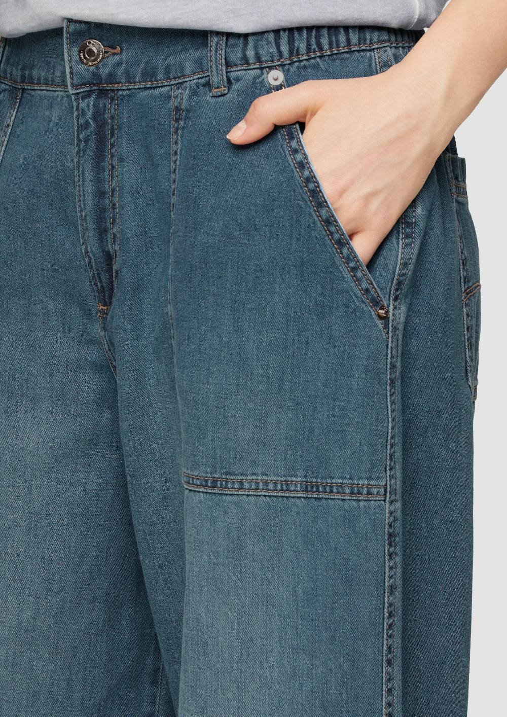 S.Oliver Jeans Catie / Mid Rise / Wide Leg / Mit Elastikbund