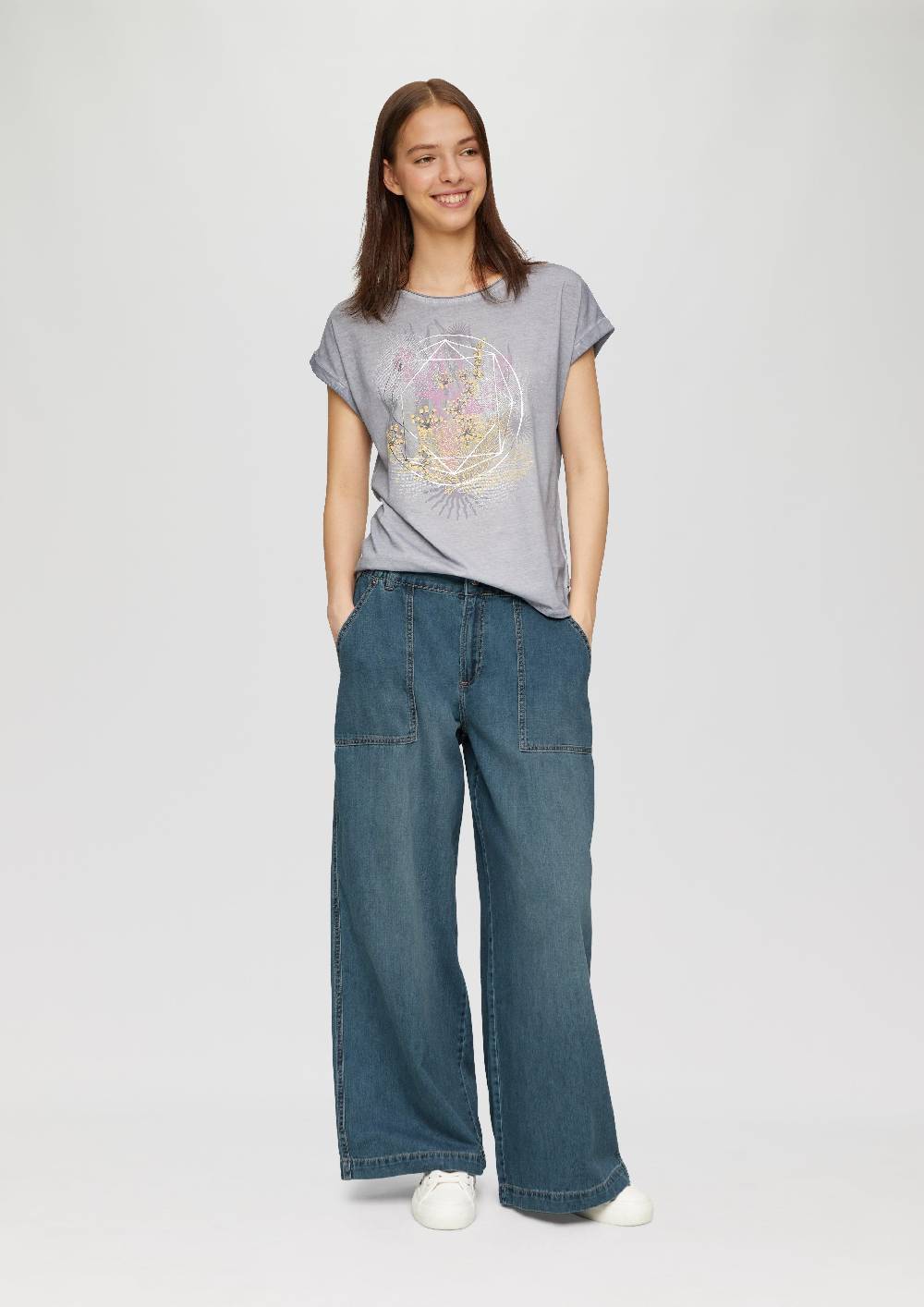 S.Oliver Jeans Catie / Mid Rise / Wide Leg / Mit Elastikbund