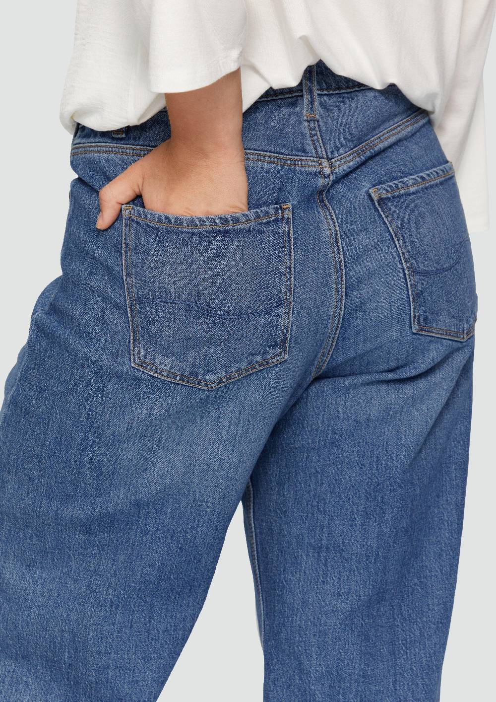 S.Oliver Jeans Curvy / Slim Fit / Mid Rise / Wide Leg / Mit Umschlag