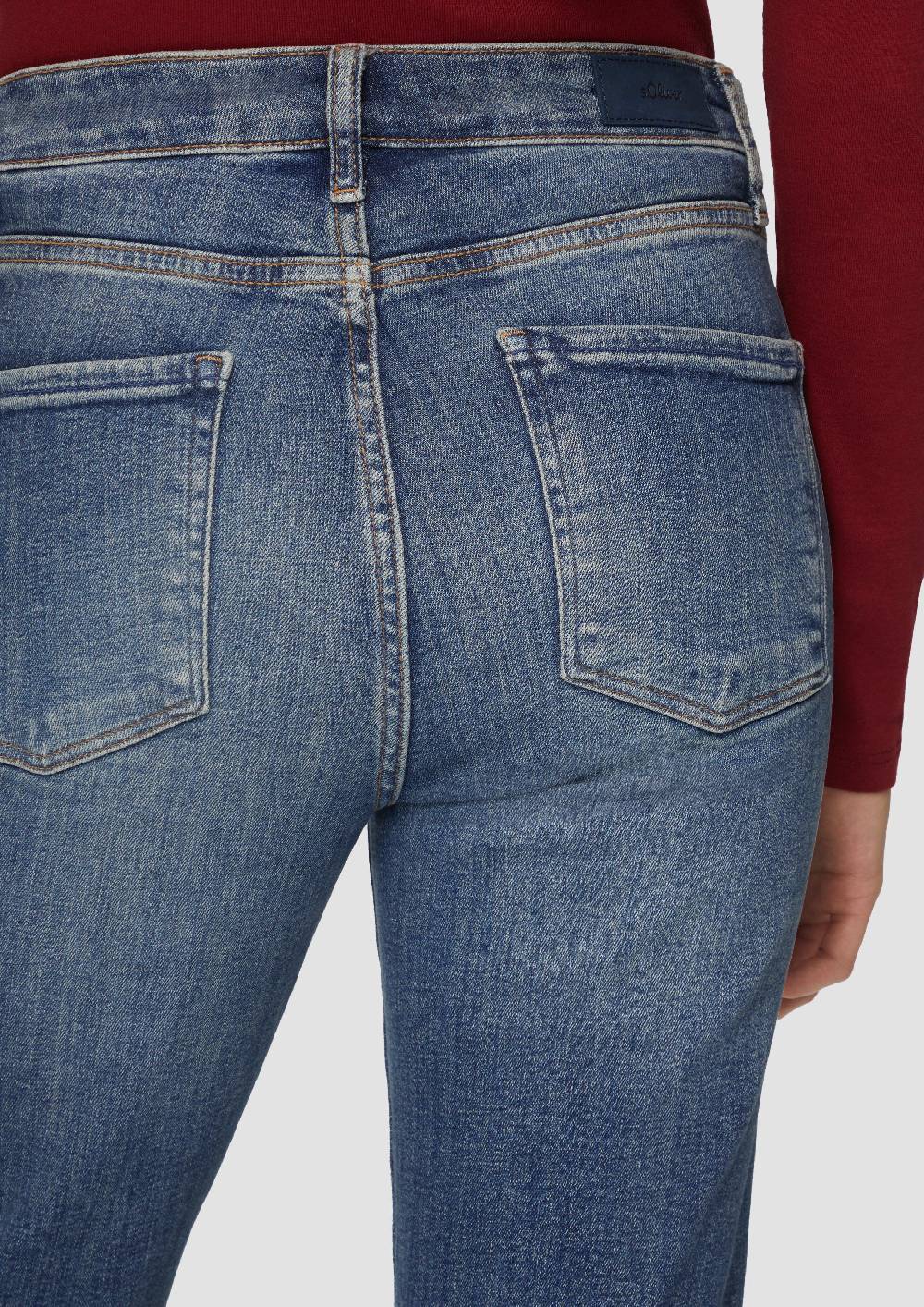 S.Oliver Jeans Flare / Slim Fit / Mid Rise / Flared Leg / Mit Nahtdetail