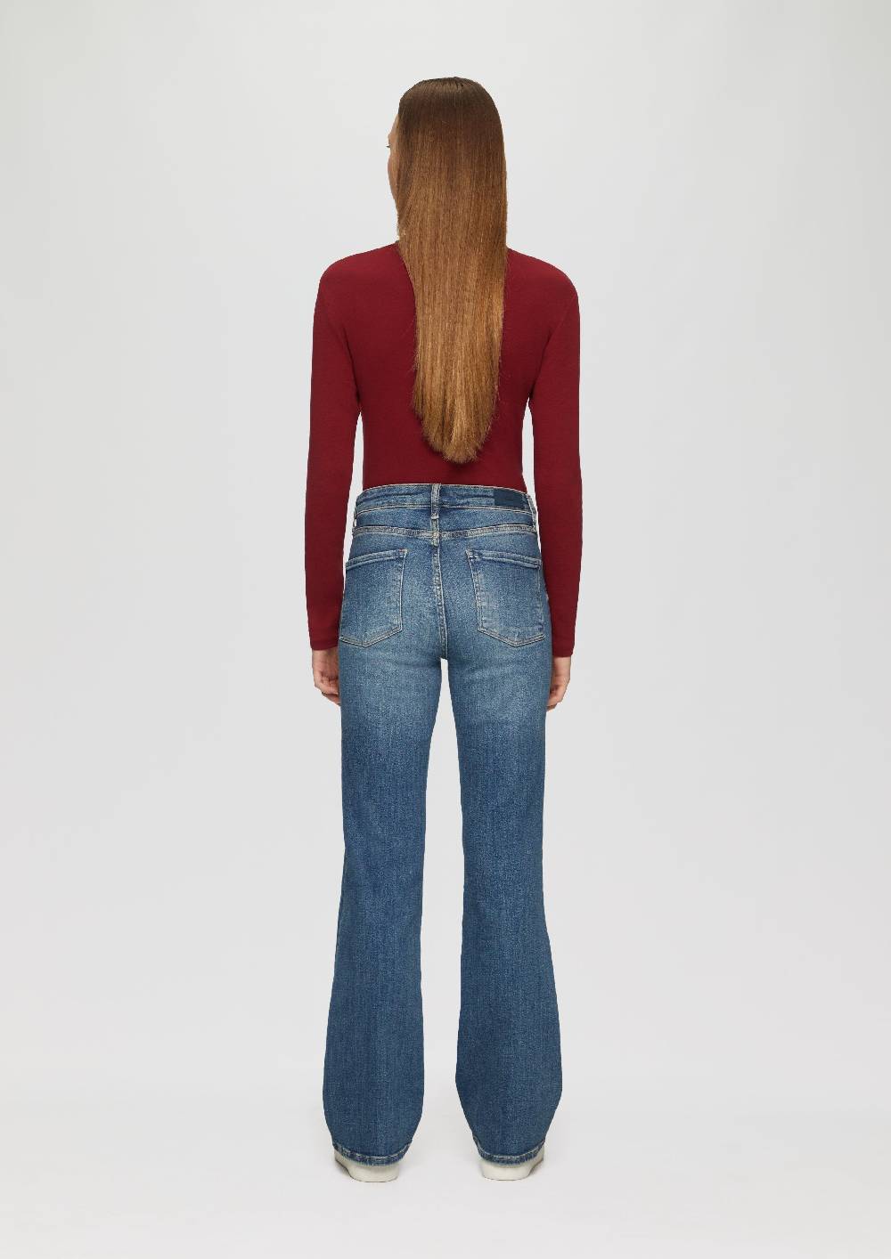 S.Oliver Jeans Flare / Slim Fit / Mid Rise / Flared Leg / Mit Nahtdetail