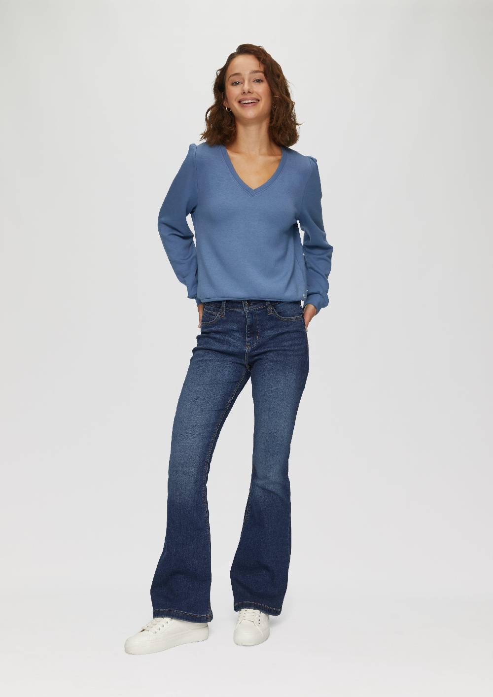 S.Oliver Jeans Reena / Slim Fit / High Rise / Flared Leg / Doppelter Bund