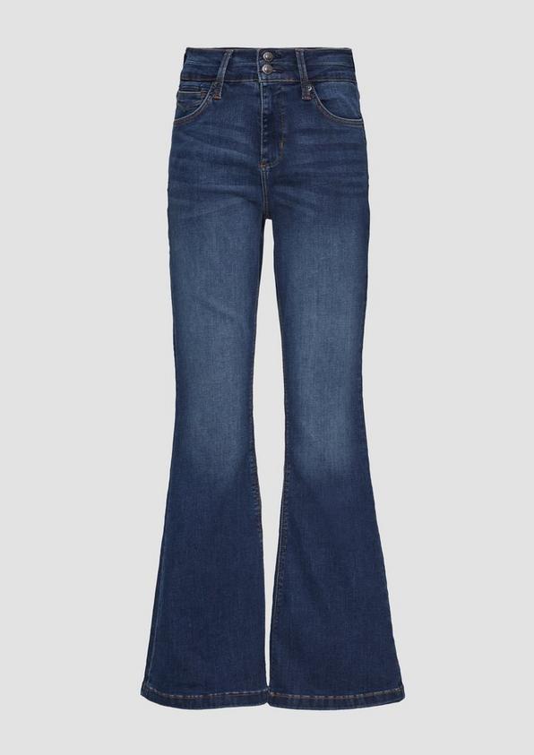 s.Oliver Jeans Reena / Slim Fit / High Rise / Flared Leg / Doppelter Bund