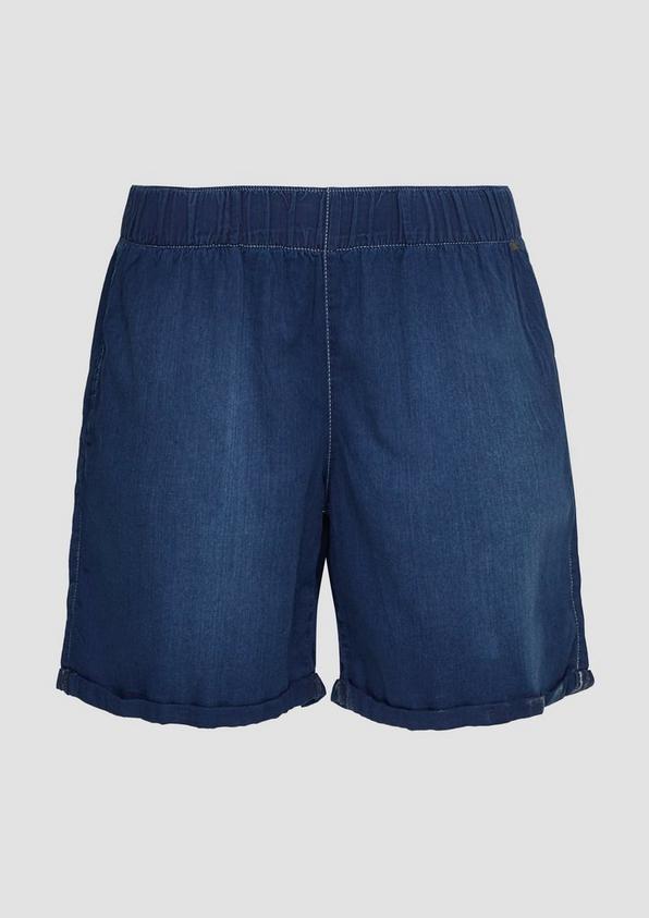 s.Oliver Jeans-Shorts Abby / Mid Rise / Semi Wide Leg / Turn-up Leg / Elastikbund