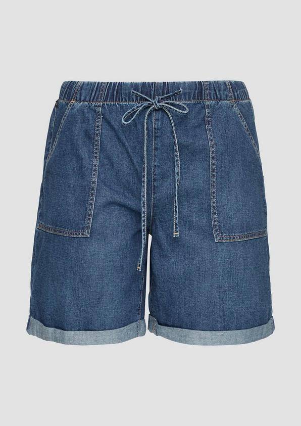 s.Oliver Jeans -Shorts / Mid Rise / Wide Leg / Elastischer Bund
