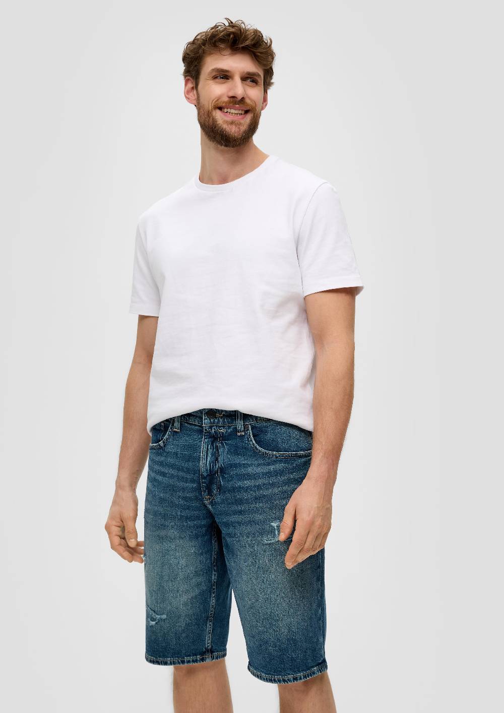 S.Oliver Jeans-Shorts / Regular Fit / Mid Rise / Straight Leg