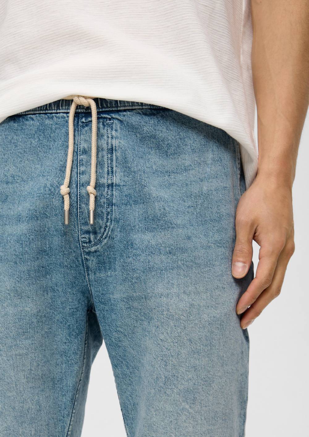 S.Oliver Jeans-Shorts / Regular Fit / Mid Rise / Straight Leg / Mit Elastikbund