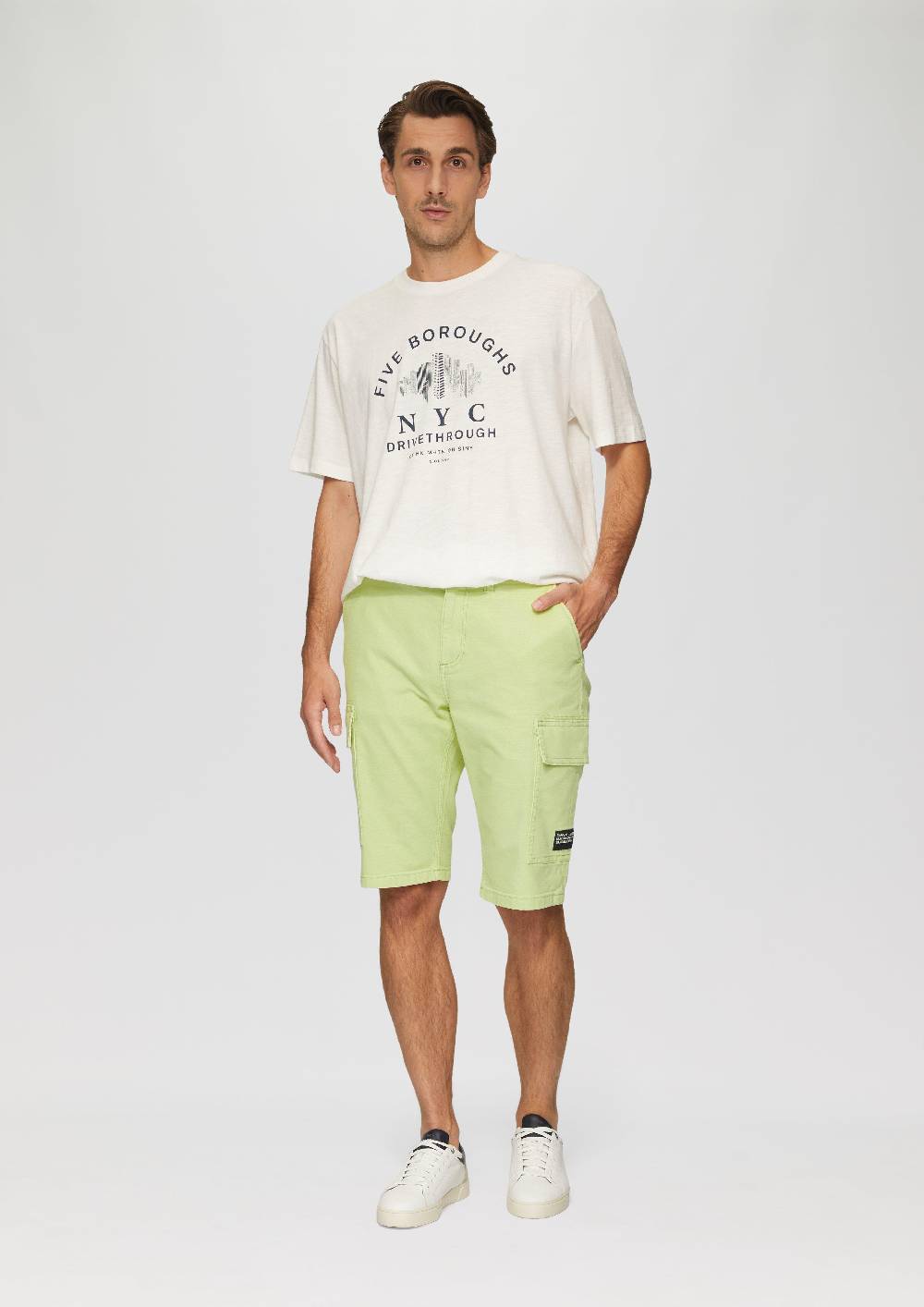 S.Oliver Jeans-Shorts / Relaxed Fit / High Rise / Straight Leg / Cargotaschen