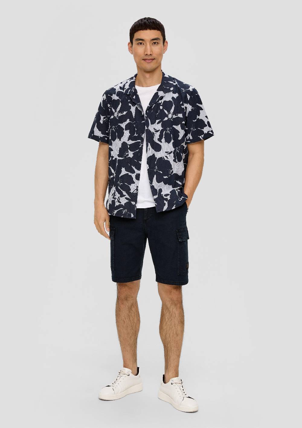 S.Oliver Jeans-Shorts / Straight Leg / High Rise / Cargotaschen