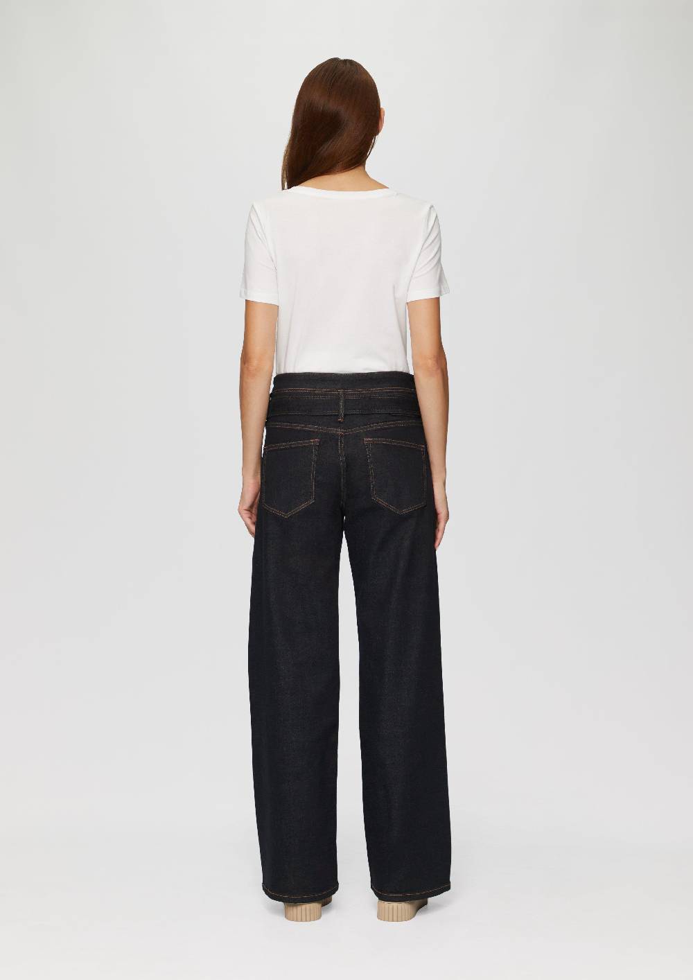 S.Oliver Jeans Suri/Regular Fit/High Rise/Wide Leg / Mit Textilgürtel