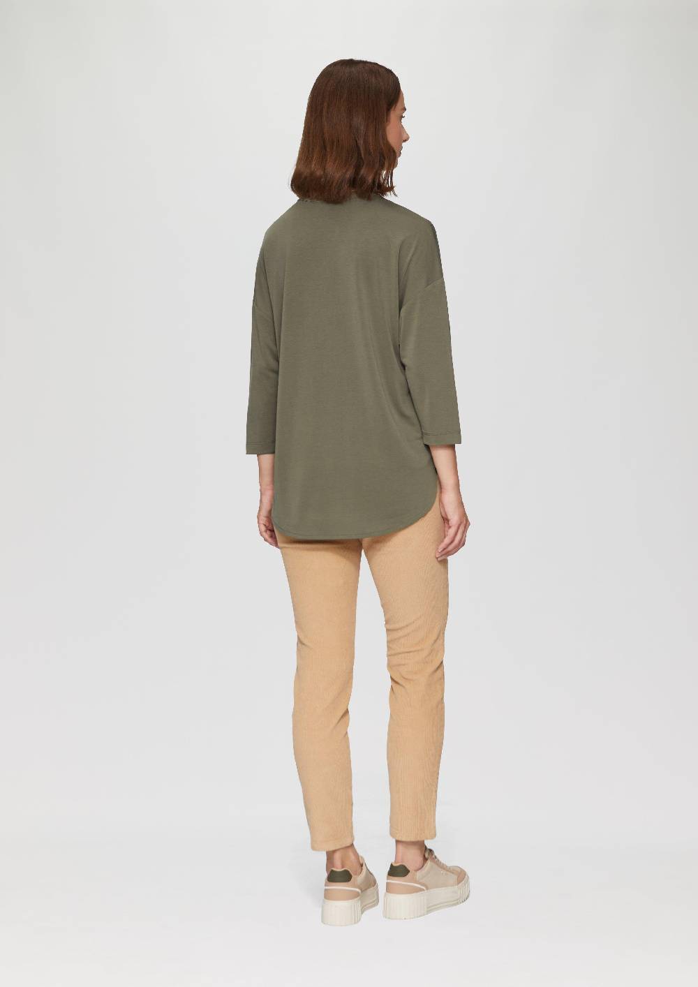 S.Oliver Jersey-Shirt Mit überschnittenen Schultern