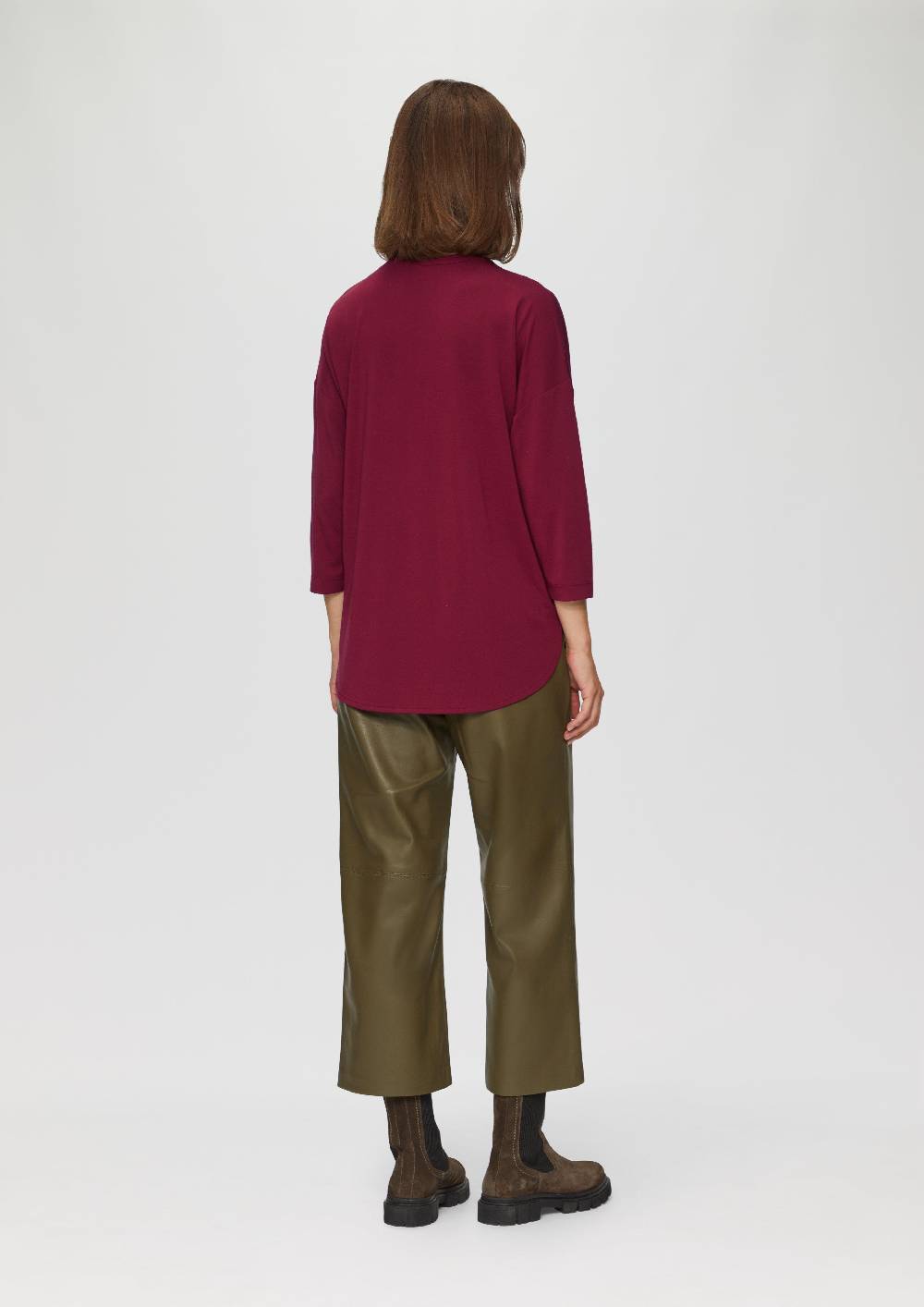S.Oliver Jersey-Shirt Mit überschnittenen Schultern