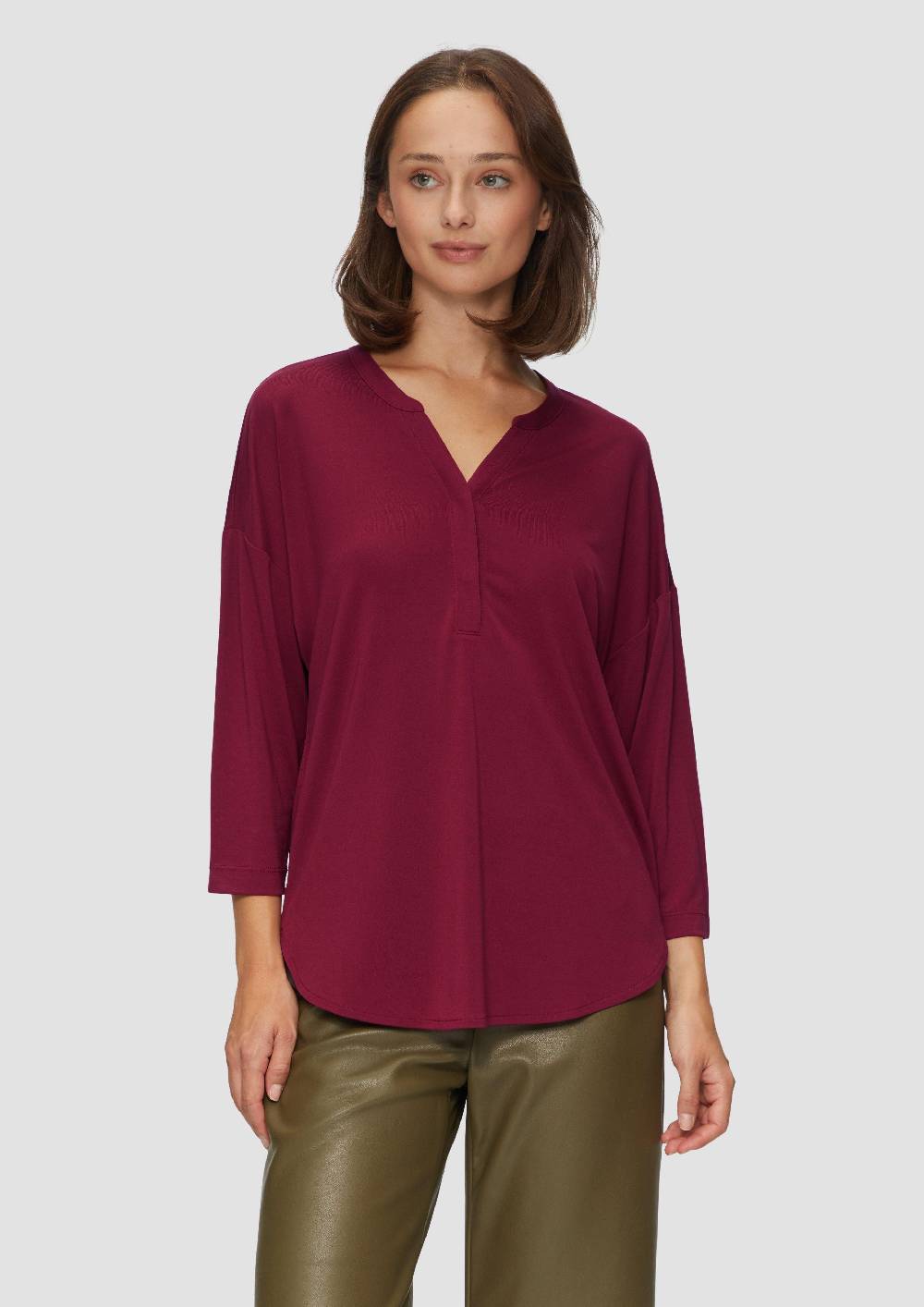 S.Oliver Jersey-Shirt Mit überschnittenen Schultern