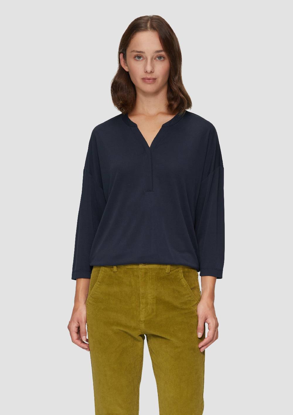 S.Oliver Jersey-Shirt Mit überschnittenen Schultern