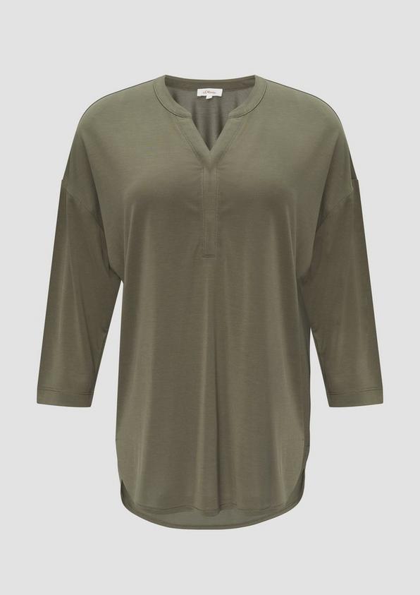 s.Oliver Jersey-Shirt mit überschnittenen Schultern