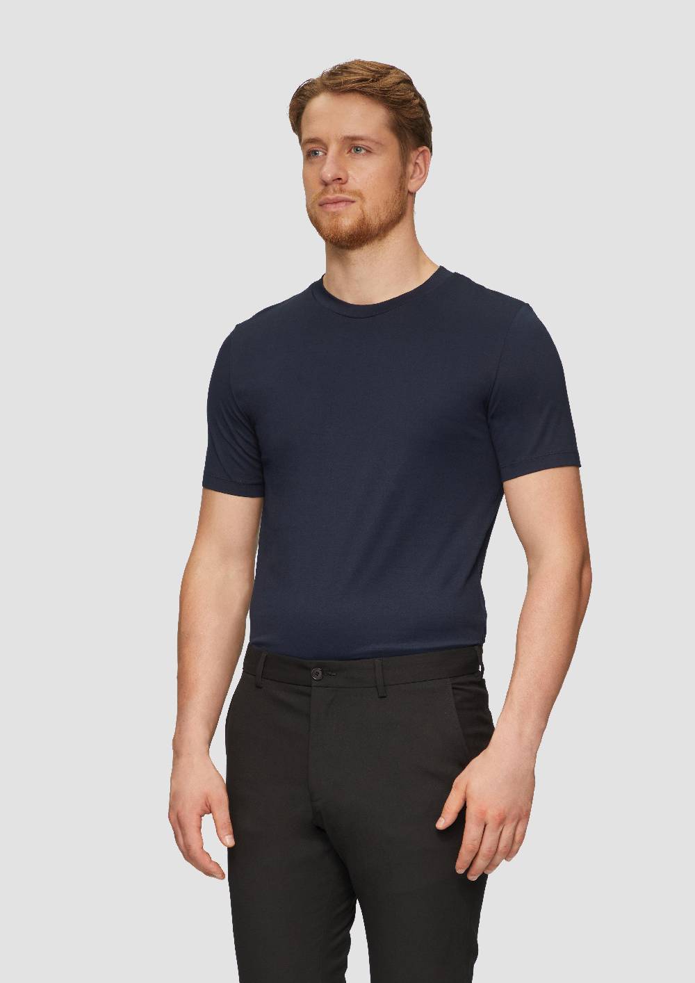 S.Oliver Jerseyshirt Im Slim Fit Aus Merzerisierter Baumwolle