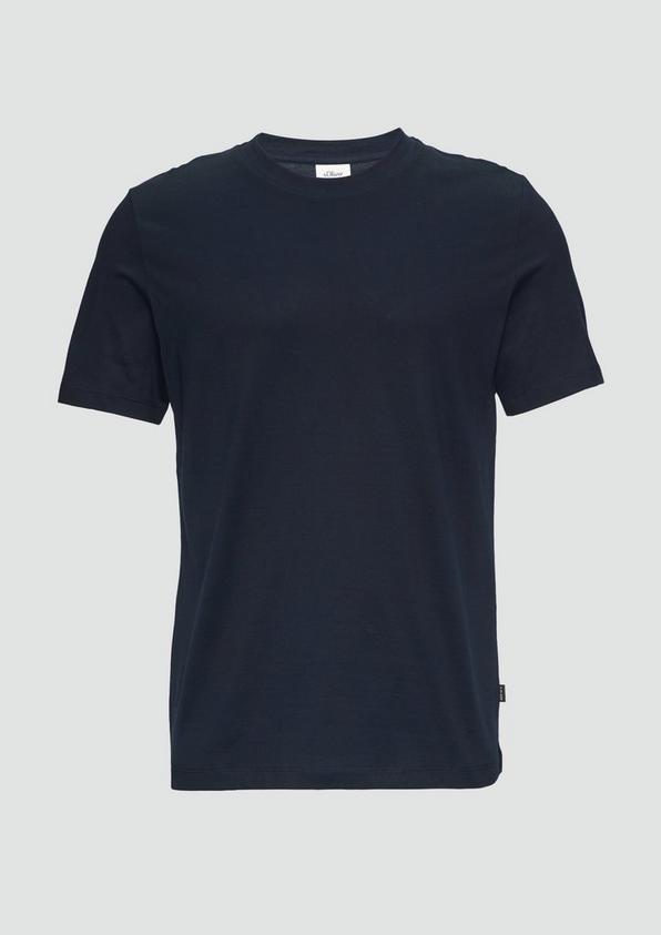 s.Oliver Jerseyshirt im Slim Fit aus merzerisierter Baumwolle
