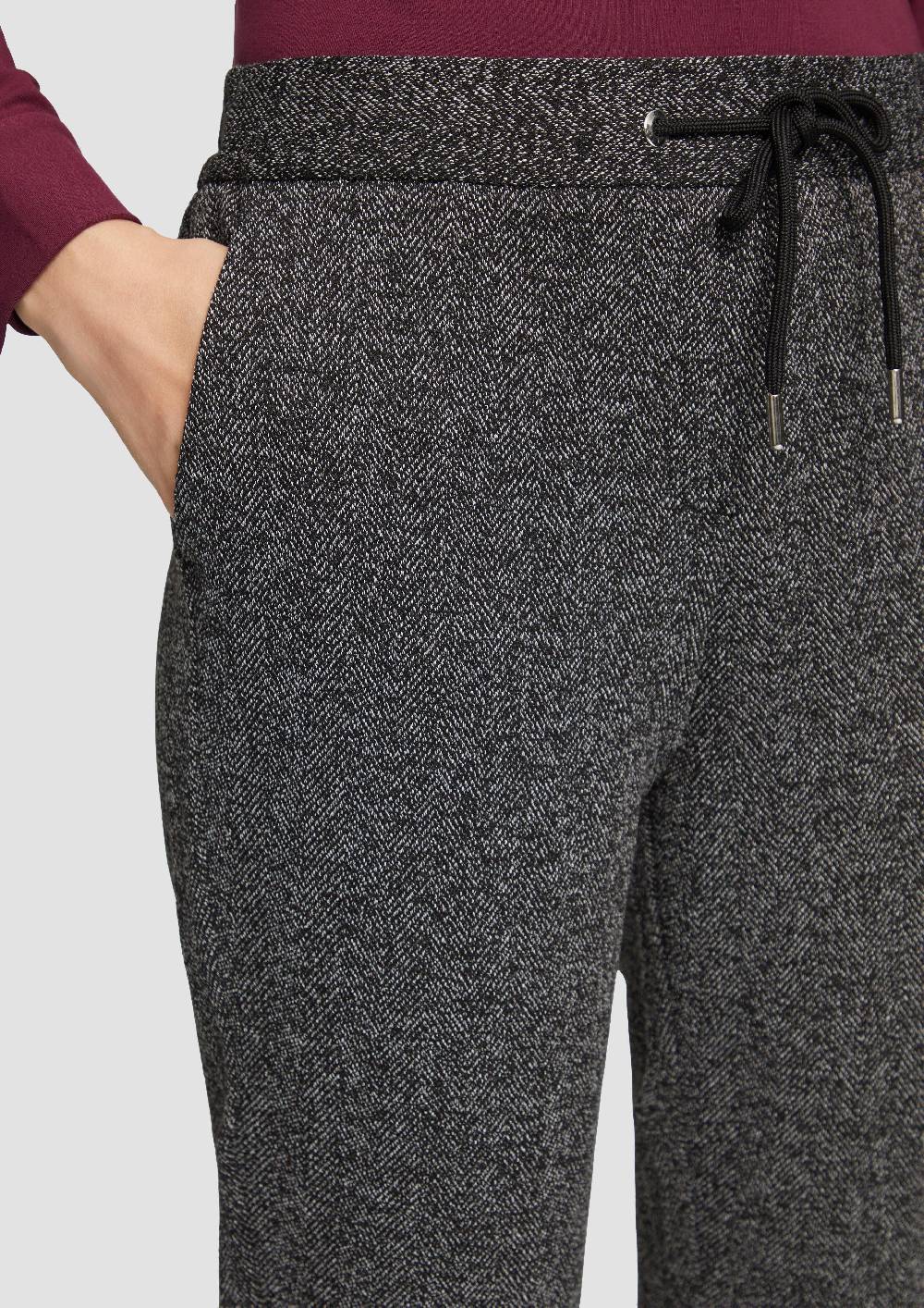 S.Oliver Jogpants Mit Elastikbund Und Fischgrat-Struktur