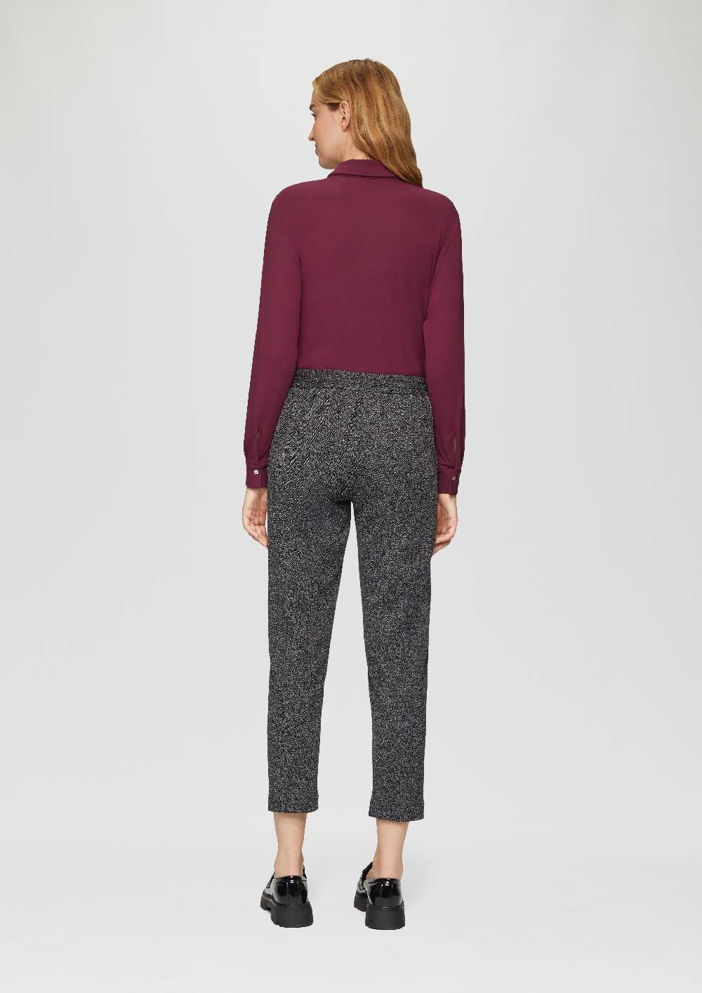 S.Oliver Jogpants Mit Elastikbund Und Fischgrat-Struktur