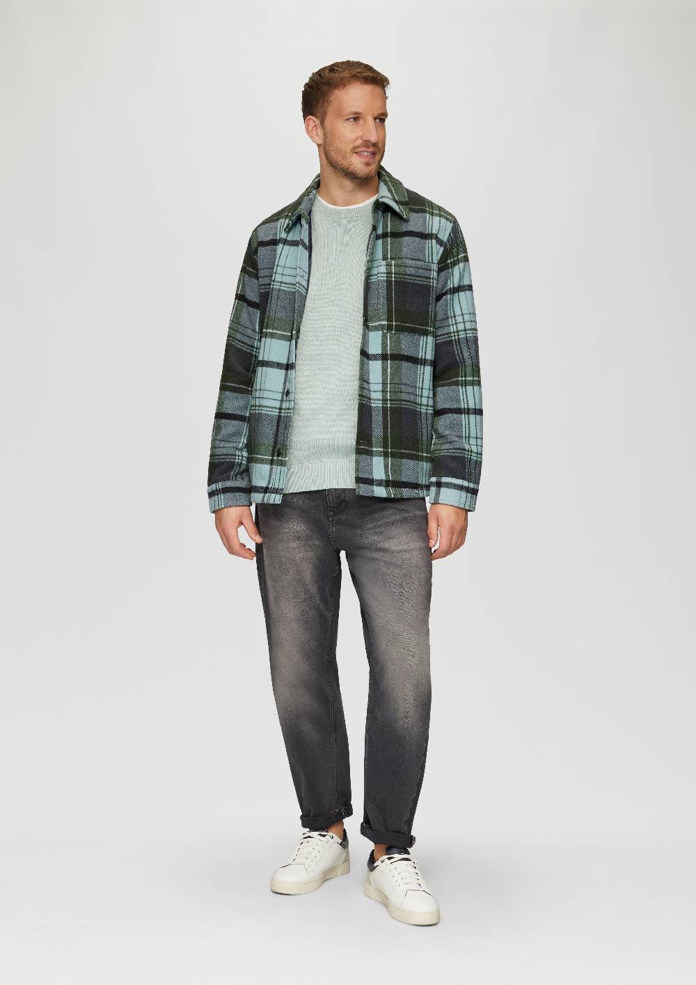 S.Oliver Kariertes Overshirt Mit Brusttasche Und Innenfutter