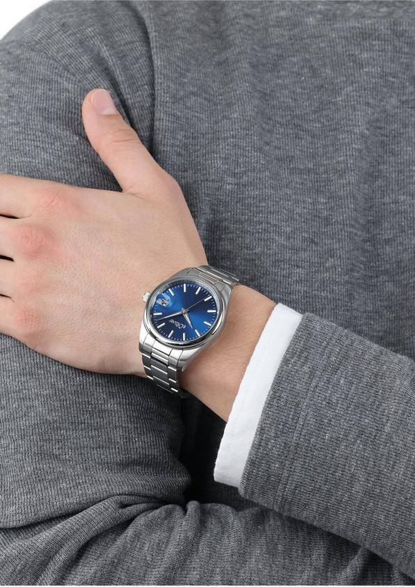 s.Oliver Klassische Edelstahluhr mit Gliederarmband