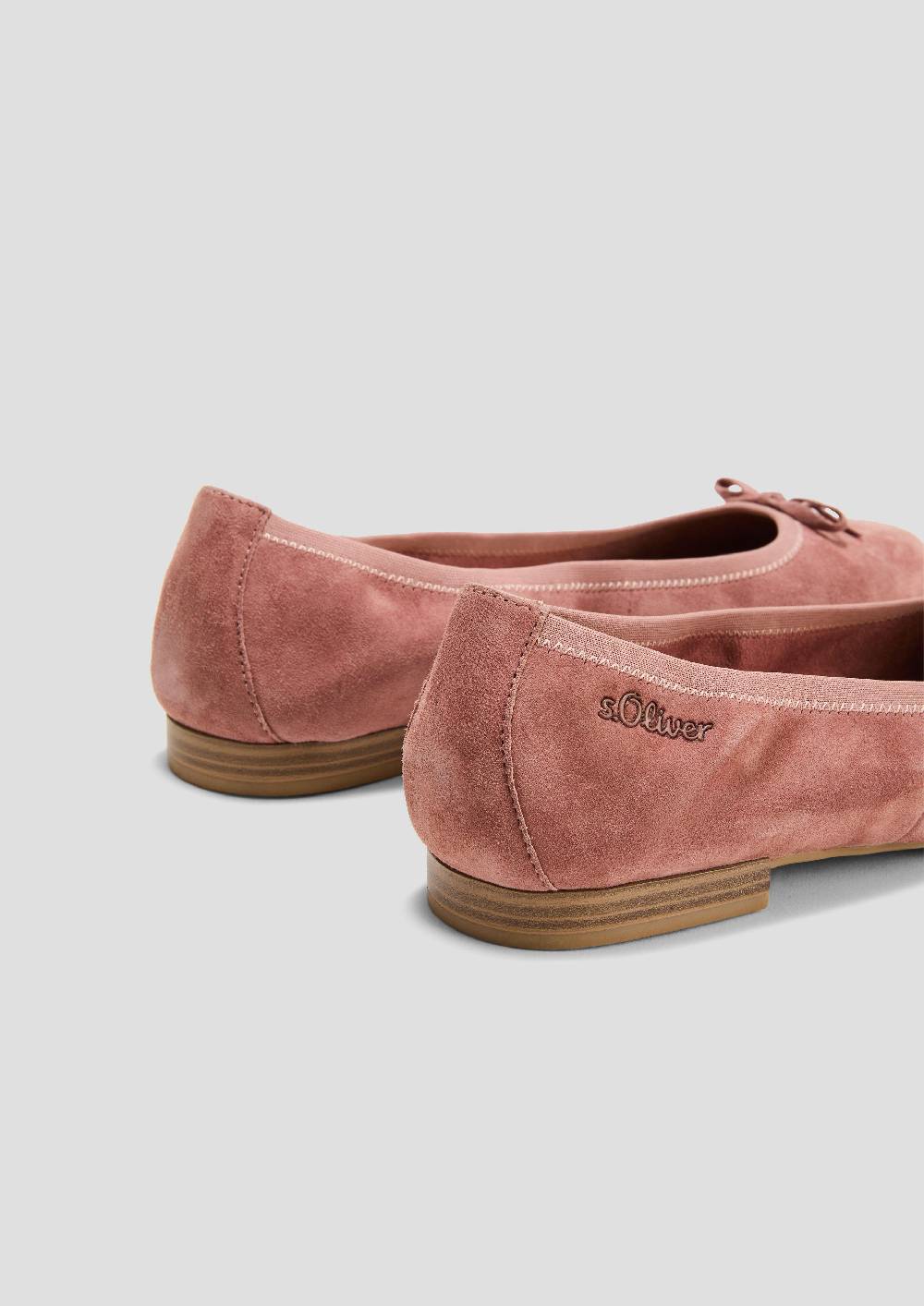 S.Oliver Klassische Leder-Ballerinas Mit Schleifchen-Detail