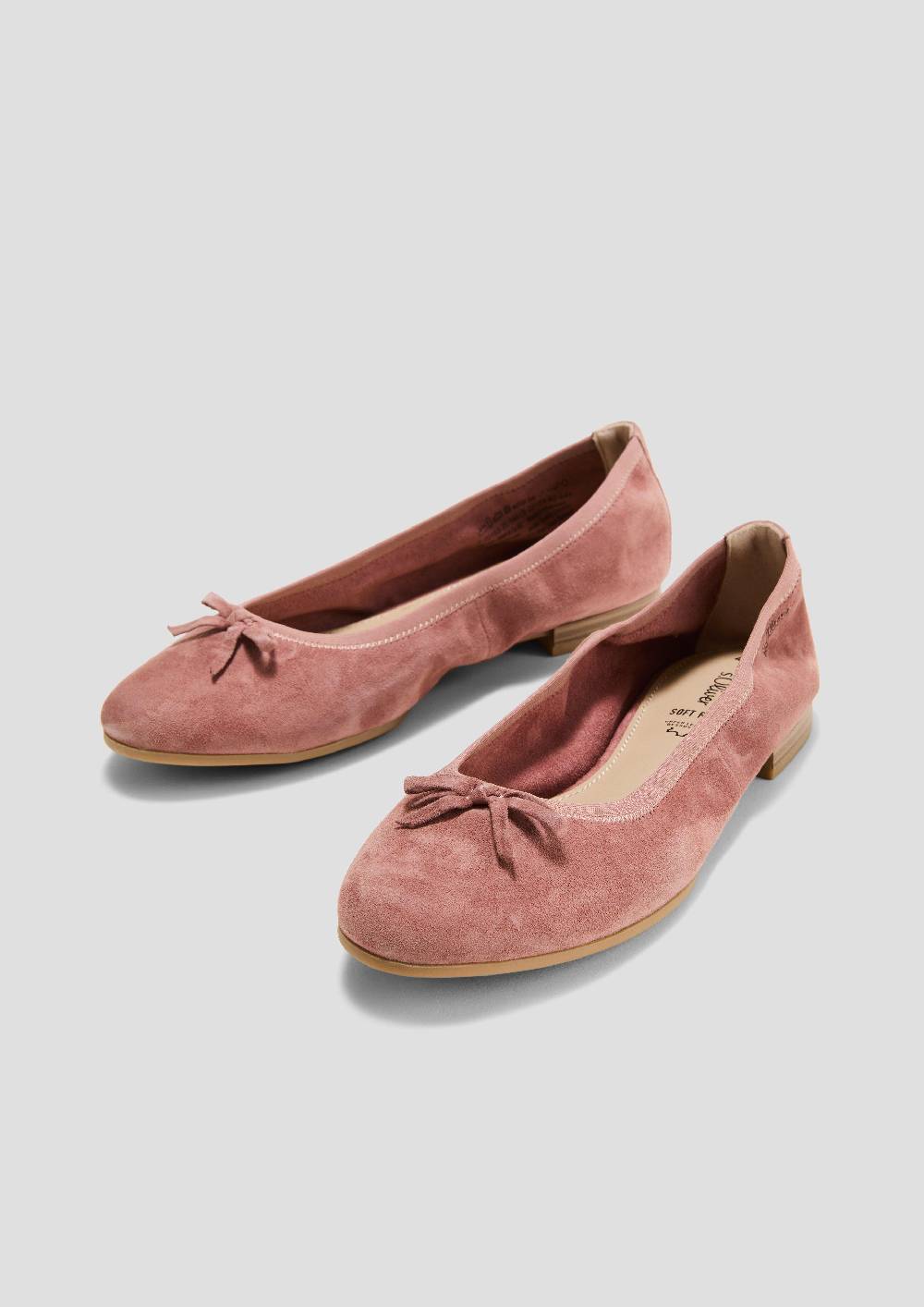 S.Oliver Klassische Leder-Ballerinas Mit Schleifchen-Detail