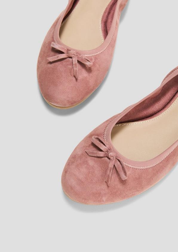 s.Oliver Klassische Leder-Ballerinas mit Schleifchen-Detail