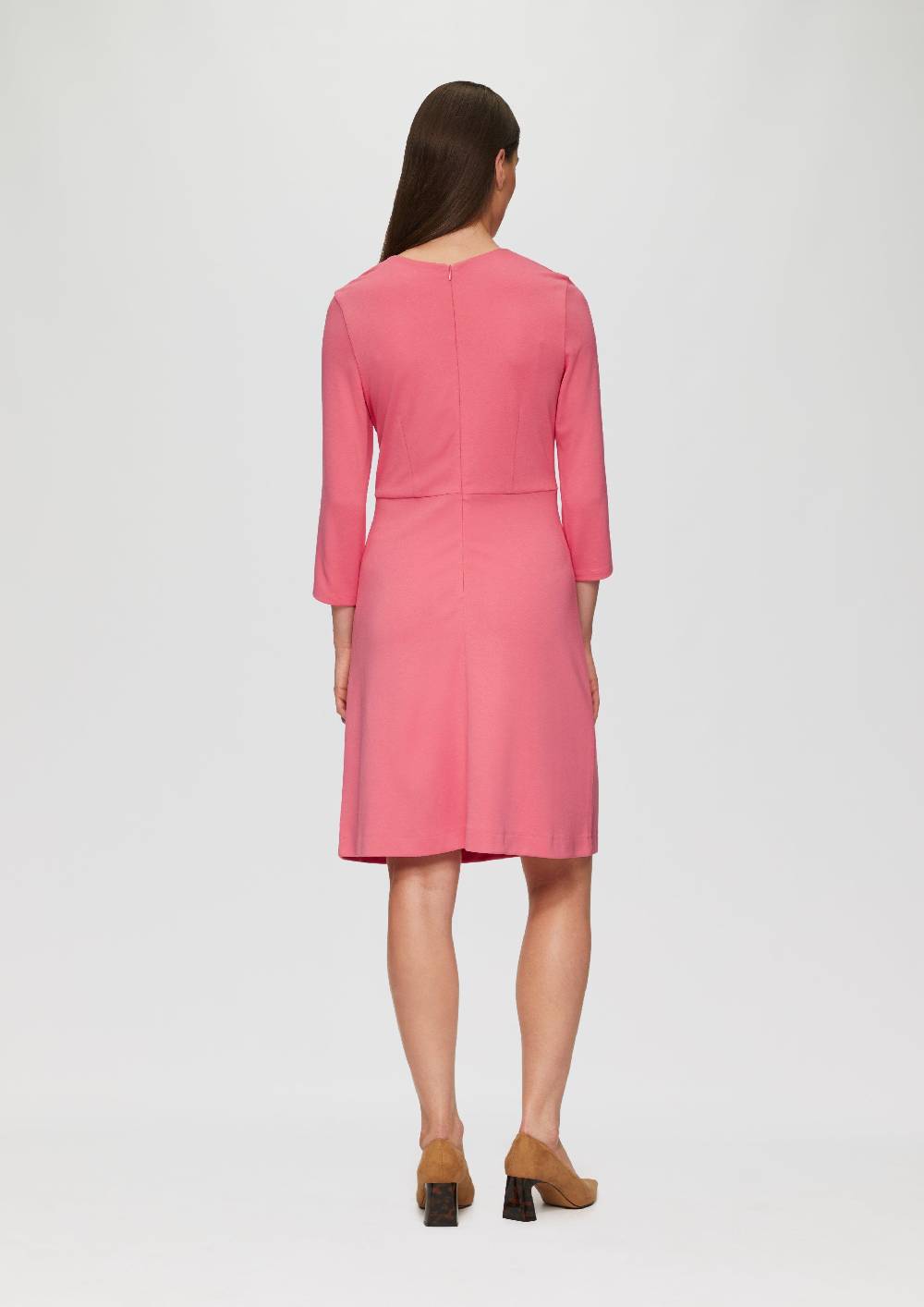 S.Oliver Kleid Aus Interlockjersey Mit Raff-Details