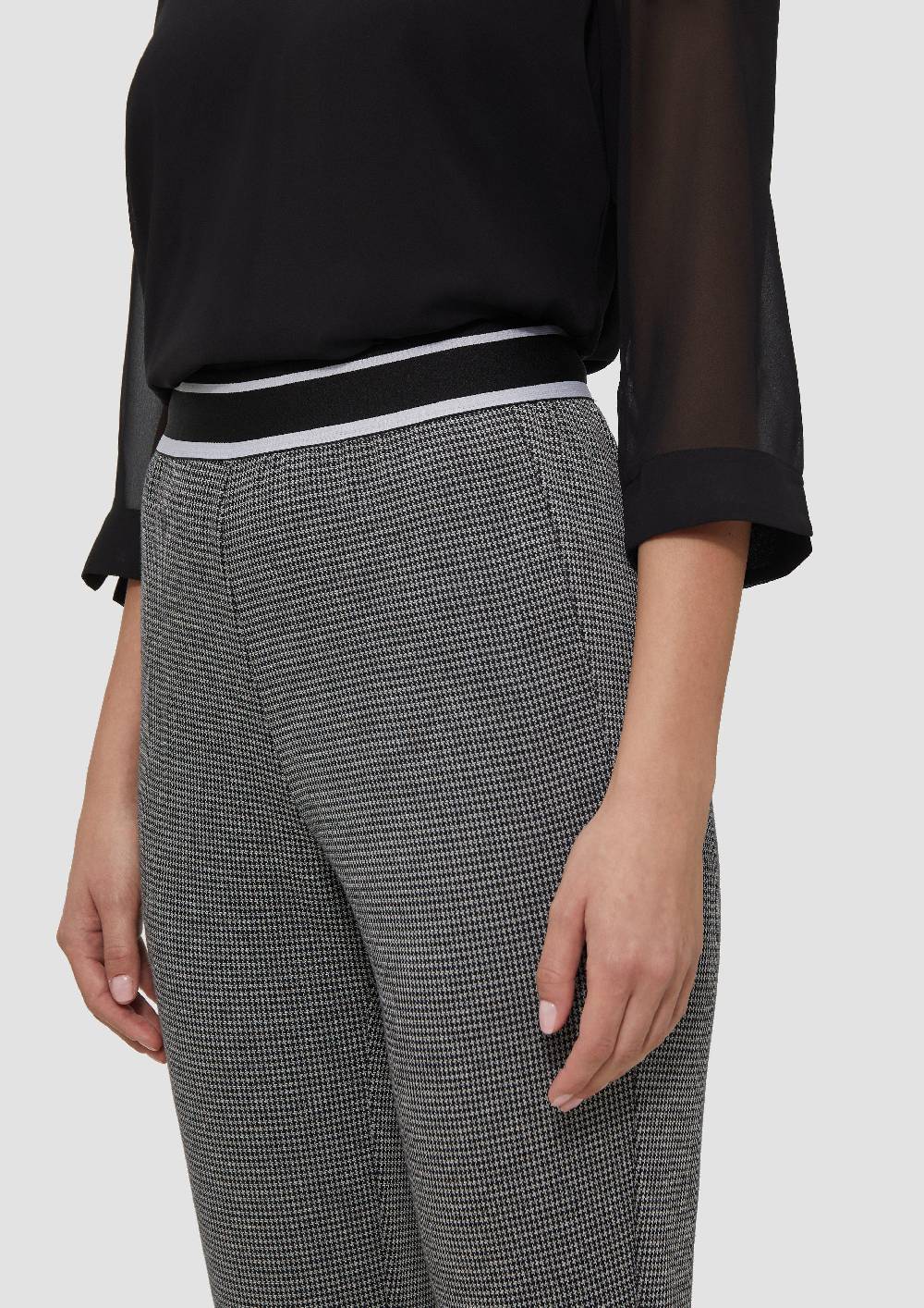 S.Oliver Komfortable Leggings Mit Hahnentrittmuster