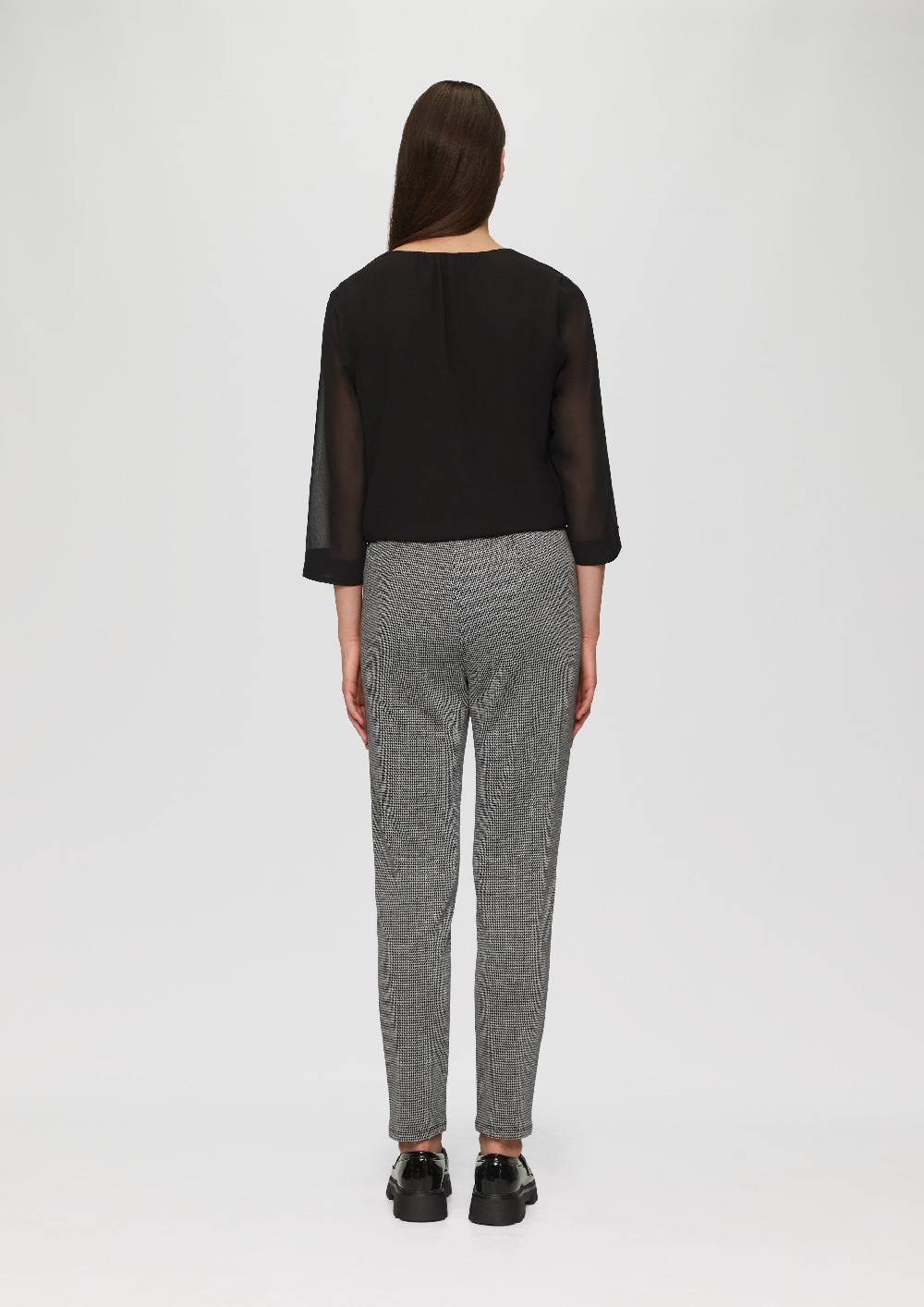 S.Oliver Komfortable Leggings Mit Hahnentrittmuster