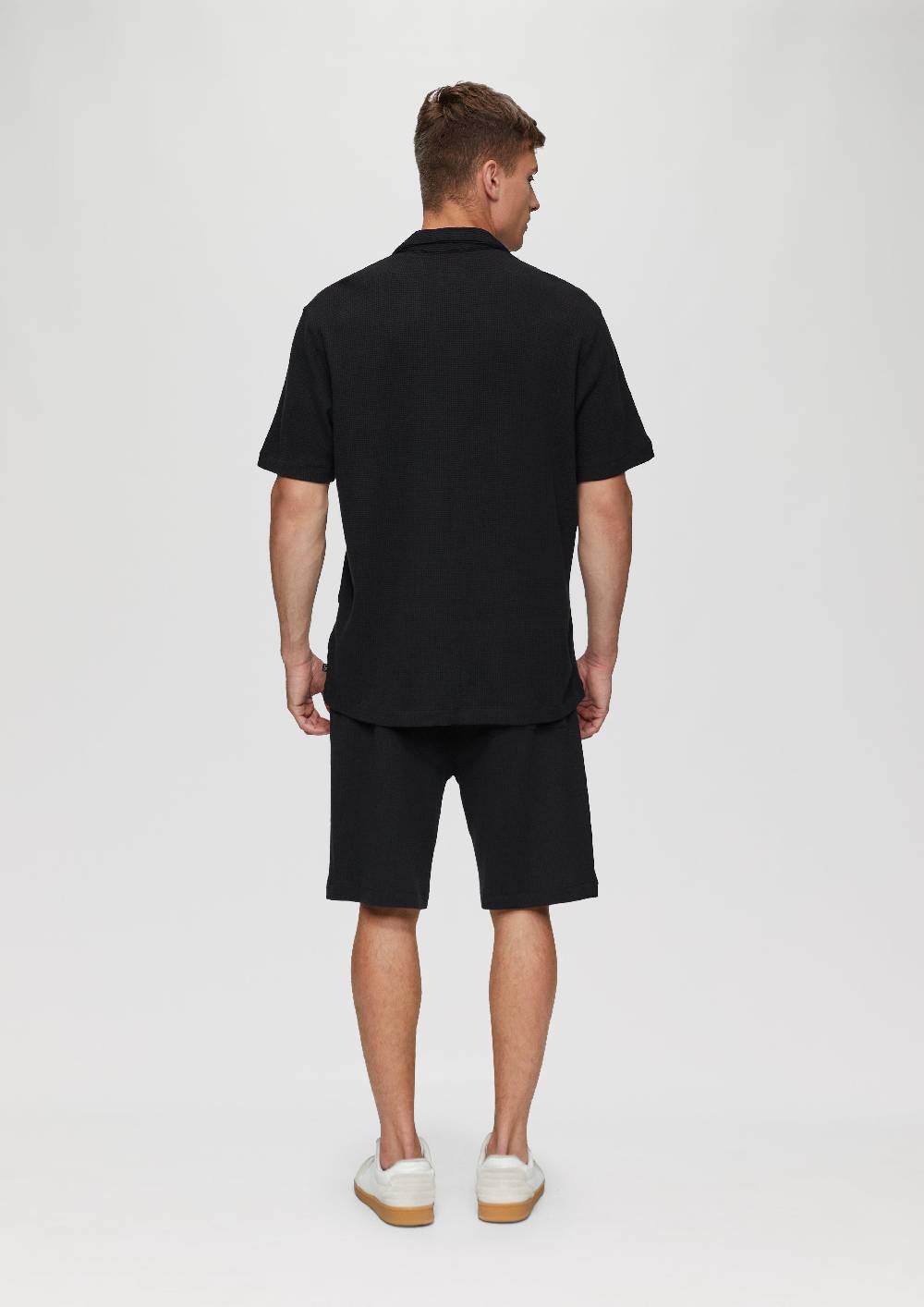 S.Oliver Kurzarmhemd Aus Waffel-Piqué Mit Knopfleiste