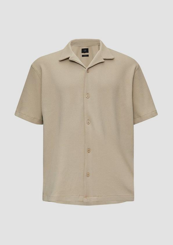 s.Oliver Kurzarmhemd aus Waffel-Piqué mit Knopfleiste