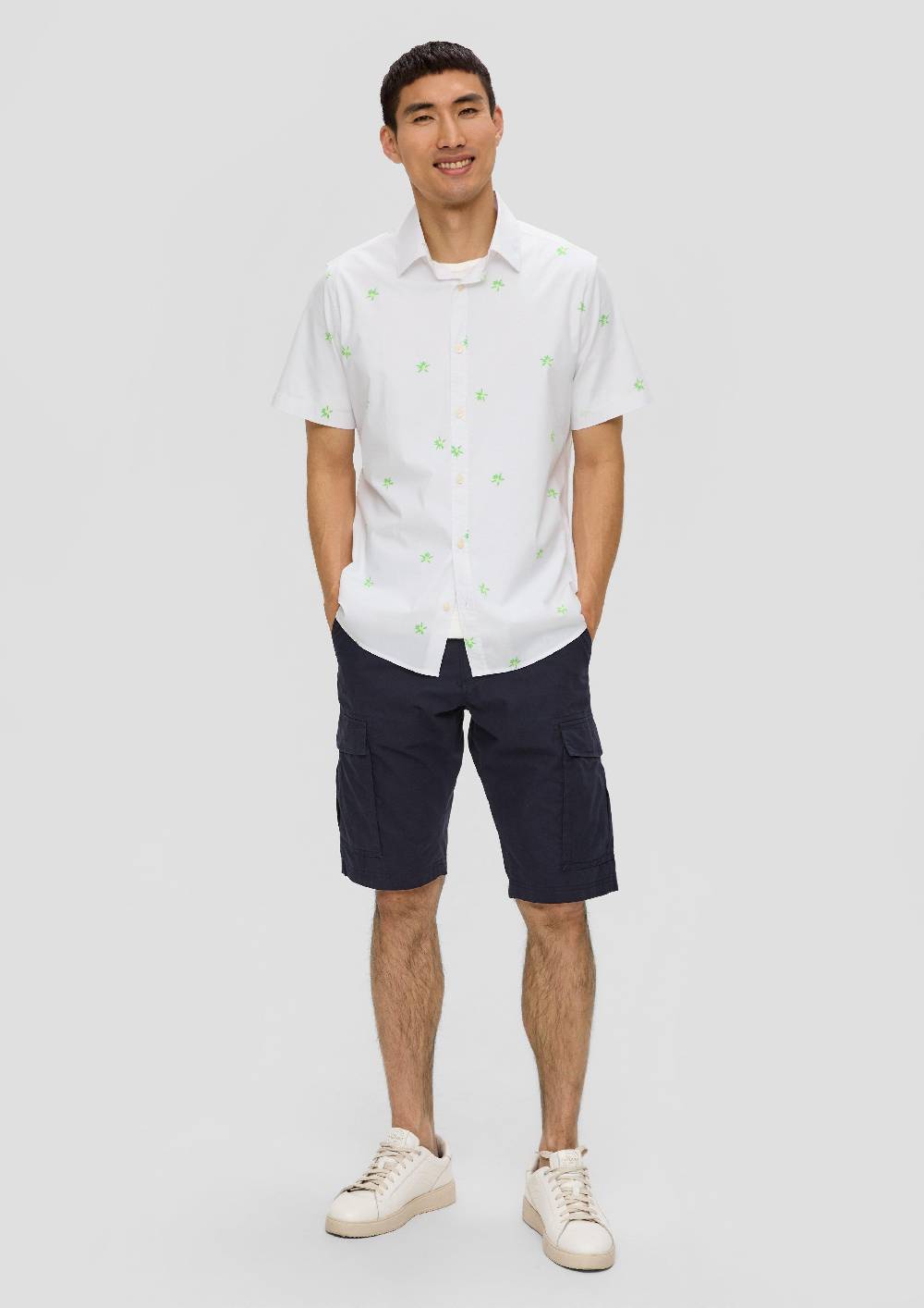 S.Oliver Kurzarmhemd Im Slim Fit Mit All-over-Print