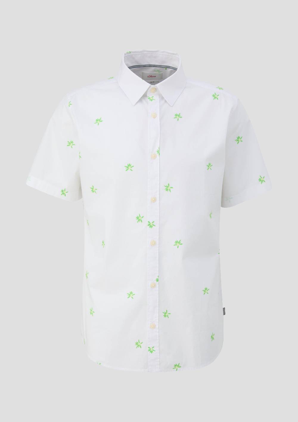 S.Oliver Kurzarmhemd Im Slim Fit Mit All-over-Print