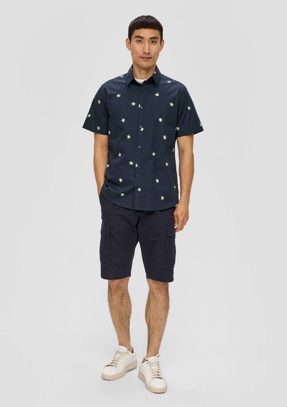 S.Oliver Kurzarmhemd Im Slim Fit Mit All-over-Print