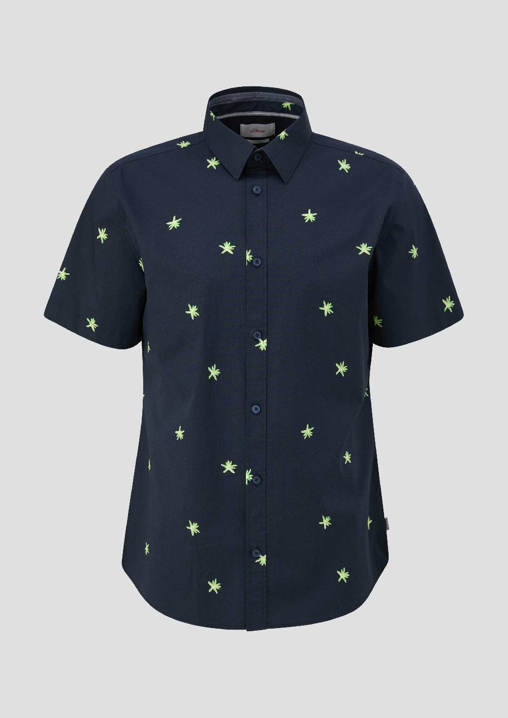 S.Oliver Kurzarmhemd Im Slim Fit Mit All-over-Print